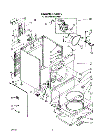 03 - Section parts for Whirlpool Dryer LE7005XPW0 from AppliancePartsPros.com