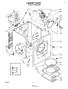 02 - Section parts for Whirlpool Dryer LE6100XSW0 from AppliancePartsPros.com