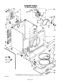03 - Section parts for Whirlpool Dryer LE6810XPW0 from AppliancePartsPros.com