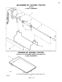 09 - Rotisserie Rck982, Griddle Rck980 parts for Whirlpool Cooktop RC8900XMH0 from AppliancePartsPros.com