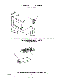 04 - Door And Latch, Wiring Harness parts for Whirlpool Microwave MW1500XP0 from AppliancePartsPros.com