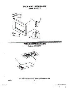 04 - Door And Latch, Wiring Harness parts for Whirlpool Microwave MW1200XP0 from AppliancePartsPros.com
