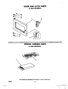 04 - Door And Latch, Wiring Harness parts for Whirlpool Microwave MW1000XP0 from AppliancePartsPros.com