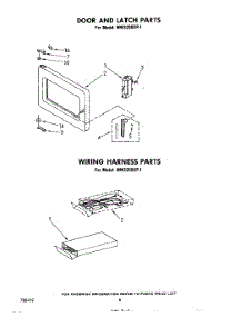04 - Door And Latch , Wiring Harness parts for Whirlpool Microwave MW3200XP1 from AppliancePartsPros.com