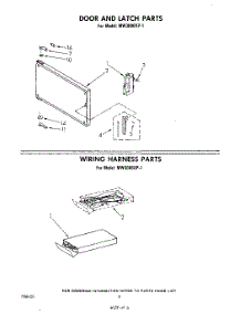 04 - Door And Latch , Wiring Harness parts for Whirlpool Microwave MW3000XP1 from AppliancePartsPros.com