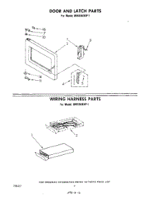 04 - Door And Latch , Wiring Harness parts for Whirlpool Microwave MW3500XP1 from AppliancePartsPros.com
