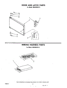 04 - Door And Latch , Wiring Harness parts for Whirlpool Microwave MW3000XP0 from AppliancePartsPros.com