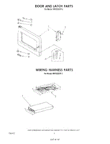 04 - Door And Latch, Wiring Harness parts for Whirlpool Microwave MW3520XP2 from AppliancePartsPros.com