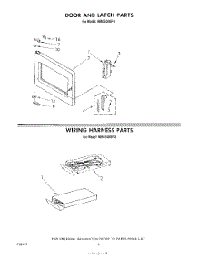 04 - Door And Latch , Wiring Harness parts for Whirlpool Microwave MW3500XP2 from AppliancePartsPros.com