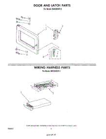04 - Door And Latch , Wiring Harness parts for Whirlpool Microwave MW3200XP2 from AppliancePartsPros.com