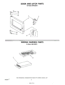 04 - Door And Latch , Wiring Harness parts for Whirlpool Microwave MW1200XP1 from AppliancePartsPros.com