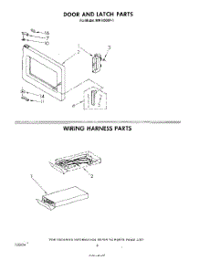 04 - Door And Latch , Wiring Harness parts for Whirlpool Microwave MW1000XP1 from AppliancePartsPros.com