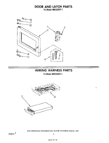 04 - Door And Latch , Wiring Harness parts for Whirlpool Microwave MW3520XP3 from AppliancePartsPros.com