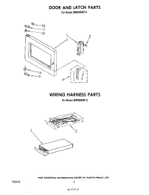04 - Door And Latch , Wiring Harness parts for Whirlpool Microwave MW3500XP3 from AppliancePartsPros.com