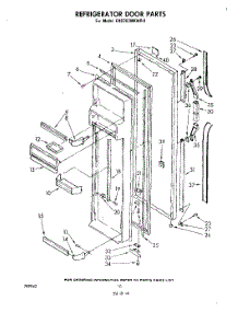 07 - Refrigerator Door parts for Whirlpool Refrigerator EHD262MKWR0 from AppliancePartsPros.com
