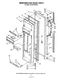 07 - Refrigerator Door parts for Whirlpool Refrigerator EHD261MKWR4 from AppliancePartsPros.com