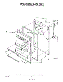 08 - Refrigerator Door parts for Whirlpool Refrigerator ET16JMXMWR0 from AppliancePartsPros.com