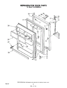 08 - Refrigerator Door parts for Whirlpool Refrigerator ET22ZKXMWR0 from AppliancePartsPros.com
