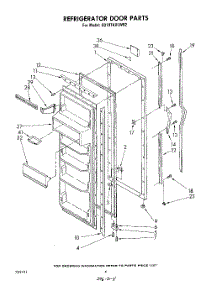 03 - Refrigerator Door parts for Whirlpool Refrigerator ED19TKXLWR2 from AppliancePartsPros.com