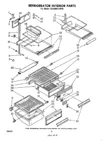 05 - Refrigerator Interior parts for Whirlpool Refrigerator ED26MK1LWR0 from AppliancePartsPros.com