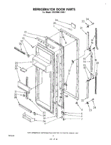 04 - Refrigerator Door parts for Whirlpool Refrigerator ED22MK1LWR1 from AppliancePartsPros.com