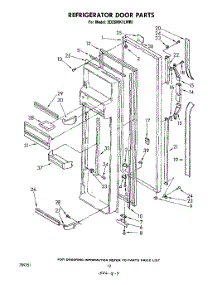07 - Refrigerator Door parts for Whirlpool Refrigerator ED26MK1LWR1 from AppliancePartsPros.com