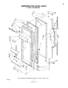 06 - Refrigerator Door parts for Whirlpool Refrigerator ED25SMXLWR1 from AppliancePartsPros.com
