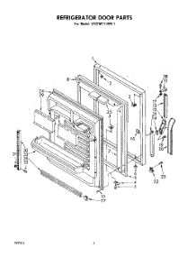 03 - Refrigerator Door parts for Whirlpool Refrigerator ET22MT1LWR1 from AppliancePartsPros.com