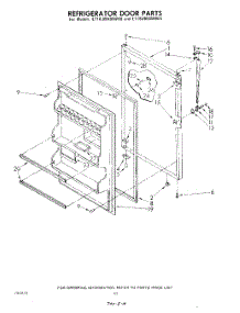 08 - Refrigerator Door parts for Whirlpool Refrigerator ET18JMXMWR6 from AppliancePartsPros.com