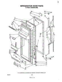 06 - Refrigerator Door parts for Whirlpool Refrigerator ED25SM1LWR0 from AppliancePartsPros.com
