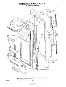 06 - Refrigerator Door parts for Whirlpool Refrigerator ED25SM1LWR1 from AppliancePartsPros.com