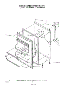 08 - Refrigerator Door parts for Whirlpool Refrigerator ET16JM1MWR2 from AppliancePartsPros.com