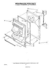 08 - Refrigerator Door parts for Whirlpool Refrigerator ET18JMXMWR9 from AppliancePartsPros.com