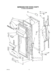 06 - Refrigerator Door parts for Whirlpool Refrigerator ED25SMXRWR0 from AppliancePartsPros.com