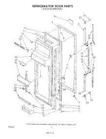 04 - Refrigerator Door parts for Whirlpool Refrigerator ED22MKXRWR0 from AppliancePartsPros.com