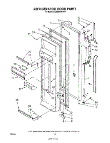 07 - Refrigerator Door parts for Whirlpool Refrigerator ED26MKXRWR0 from AppliancePartsPros.com