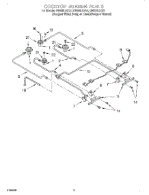 03 - Cooktop Burner parts for Whirlpool Range GW395LEGB1 from AppliancePartsPros.com