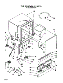 04 - Tub parts for Whirlpool Dishwasher DU8700XY2 from AppliancePartsPros.com