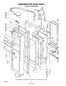 07 - Refrigerator Door parts for Whirlpool Refrigerator ED26SSXLWR0 from AppliancePartsPros.com