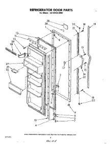 03 - Refrigerator Door parts for Whirlpool Refrigerator ED19TKXLWR0 from AppliancePartsPros.com