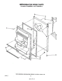 08 - Refrigerator Door parts for Whirlpool Refrigerator ET16JMXRWR2 from AppliancePartsPros.com