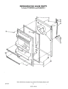 08 - Refrigerator Door parts for Whirlpool Refrigerator ET18JMXRWR2 from AppliancePartsPros.com