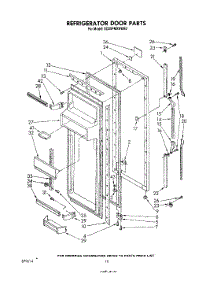 06 - Refrigerator Door parts for Whirlpool Refrigerator ED25PMXRWR0 from AppliancePartsPros.com