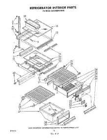 09 - Refrigerator Interior parts for Whirlpool Refrigerator 3ED26MMXRWR0 from AppliancePartsPros.com