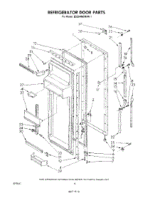 04 - Refrigerator Door parts for Whirlpool Refrigerator ED22MMXRWR1 from AppliancePartsPros.com