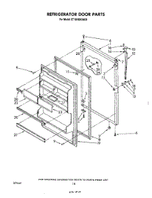 08 - Refrigerator Door parts for Whirlpool Refrigerator ET18XMXSW00 from AppliancePartsPros.com