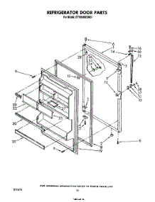 08 - Refrigerator Door parts for Whirlpool Refrigerator ET18HMXSW01 from AppliancePartsPros.com