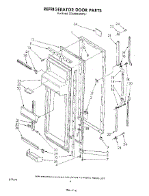 04 - Refrigerator Door parts for Whirlpool Refrigerator ED22MKXRWR1 from AppliancePartsPros.com