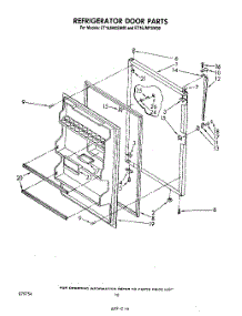 08 - Refrigerator Door parts for Whirlpool Refrigerator ET16JMXSW00 from AppliancePartsPros.com