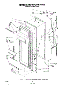 04 - Refrigerator Door parts for Whirlpool Refrigerator ED22MMXRWR4 from AppliancePartsPros.com